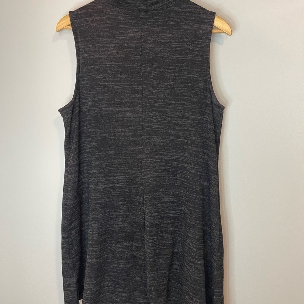Joe B by Joe Benbasset size XL cowl neck cross front sleeveless knit grey dress - Picture 4 of 5